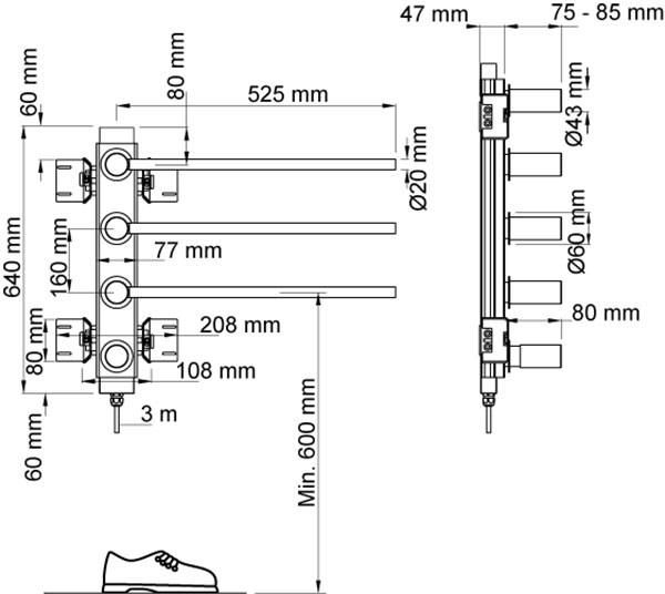 VOLA Настенный электрический полотенцесушитель sun-id-1451422 - Вид №4