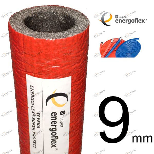 Теплоизоляция Energoflex® Super Protect СПК22/9, для трубы 20, толщина стенки 9 мм, цвет красный EFXT022092SUPRK