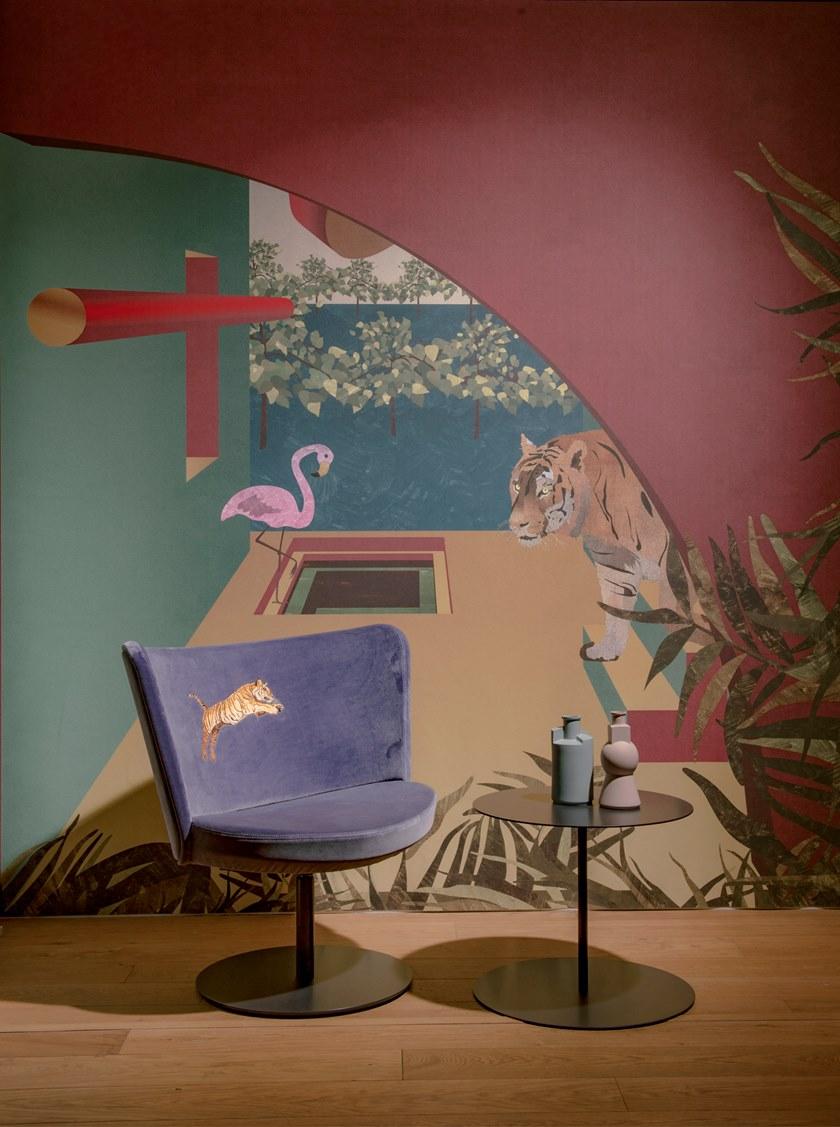 Cappellini Вращающееся кресло из ткани или кожи  Emb5r  - Вид №3