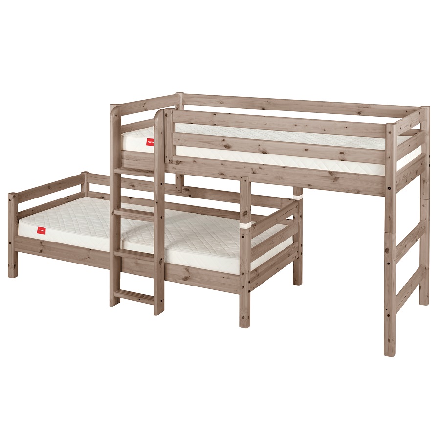 Кровать Flexa Classic двуспальная модульная с прямой лестницей, коричневая, 190 см 90100431101 - Вид №1