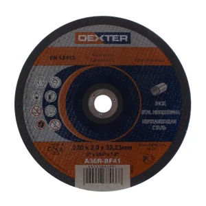 Круг отрезной по нержавейке Dexter, тип 41, 230x2x22.2 мм 13884263 STLM-2075553