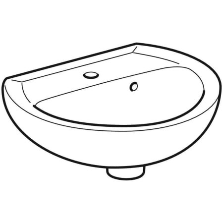 K91045000 Раковина Kolo Rekord с асимметричным переливом Geberit  - Вид №7