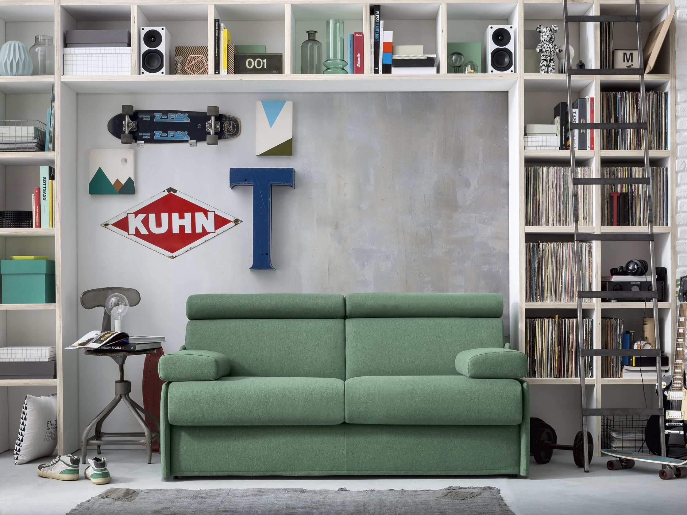 Двуспальный диван-кровать из ткани Felis Day &amp ARCH-00087857