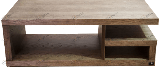 Журнальный столик прямоугольный коричневый с 3 полками 120 см Vision 3 PUSHA PUSHA 062869 Коричневый 