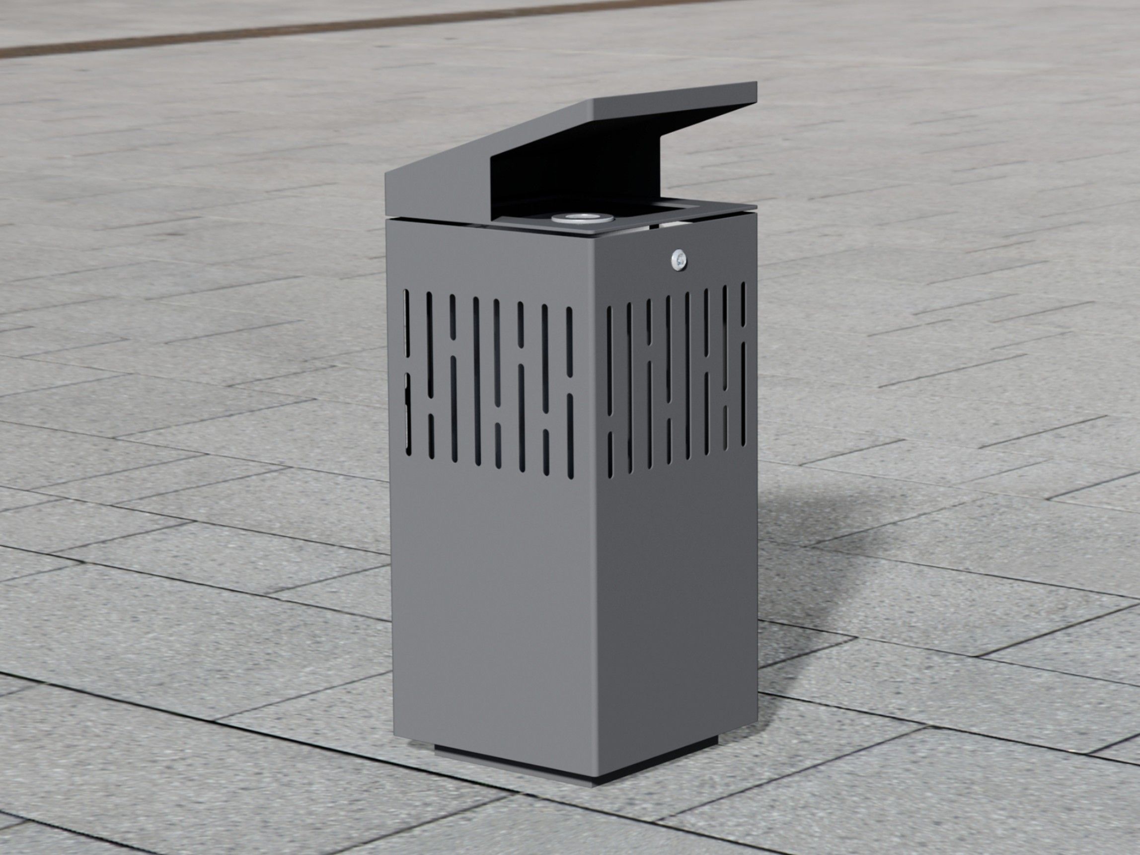 Держатель для мусора из нержавеющей стали с крышкой для наружного использования BENKERT BANKE мусорное ведро ARCH-00039270 - Вид №1