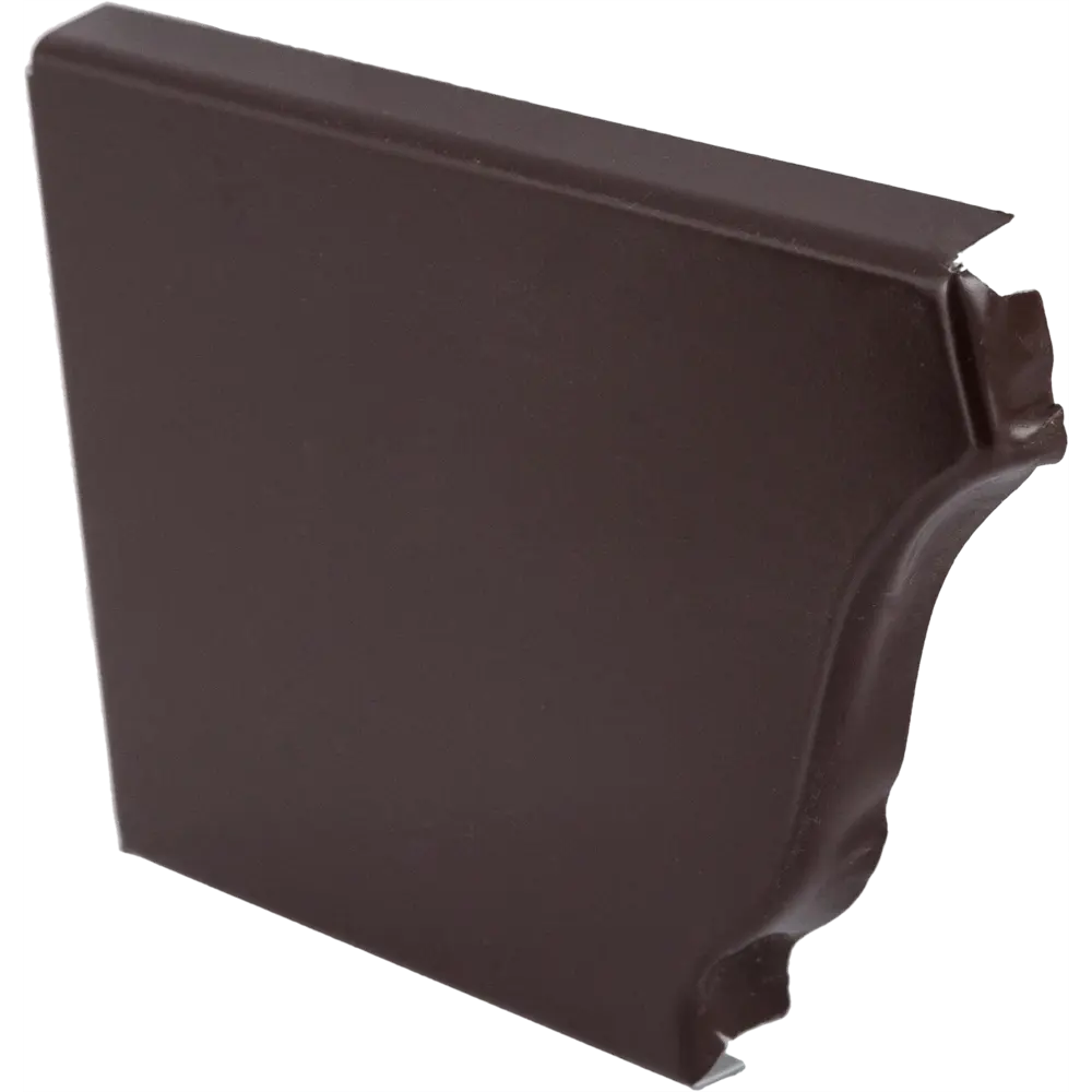 Заглушка желоба левая 120x86 мм цвет коричневый 81933288 STLM-2200303 ЮГ-ПРОФИЛЬ 