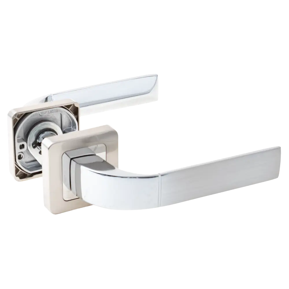 Дверная ручка на розетке Armex H-22104-A без запирания цвет никель STLM-2204001