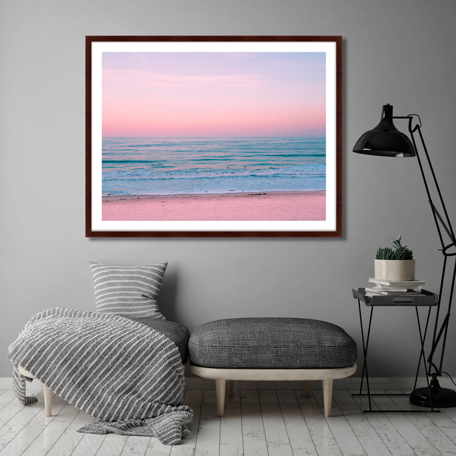 Фотокартина в деревянной раме 130х102 см Romantic sunset КАРТИНЫ В КВАРТИРУ  264720 Белый;коричневый;разноцветный  - Вид №2