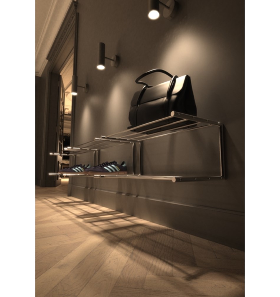 FROST Обувная полка 1, 60см » полированная. Нержавеющая сталь Полированный O1929  - Вид №8