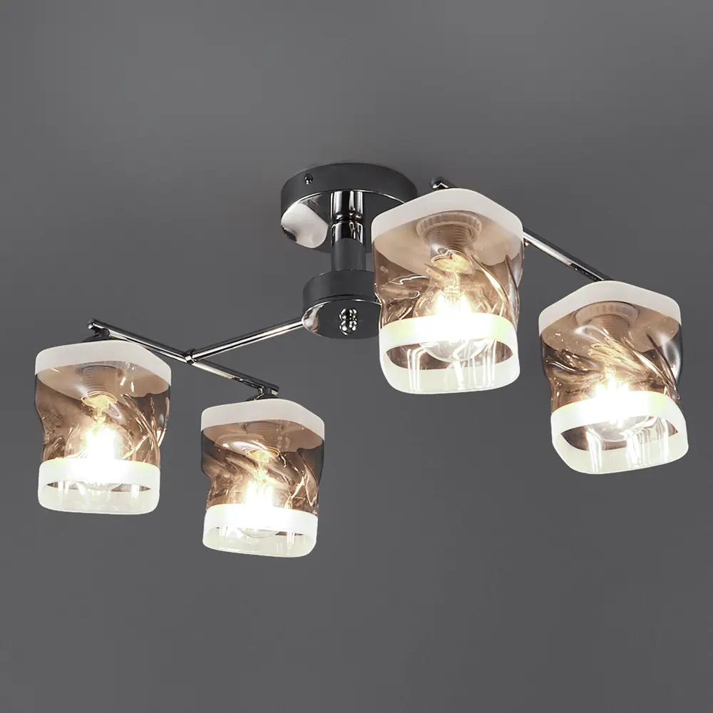 Люстра потолочная JLIGHT PEKA 4 лампы 22 м², цвет хром 84534225 STLM-2004606  - Вид №3
