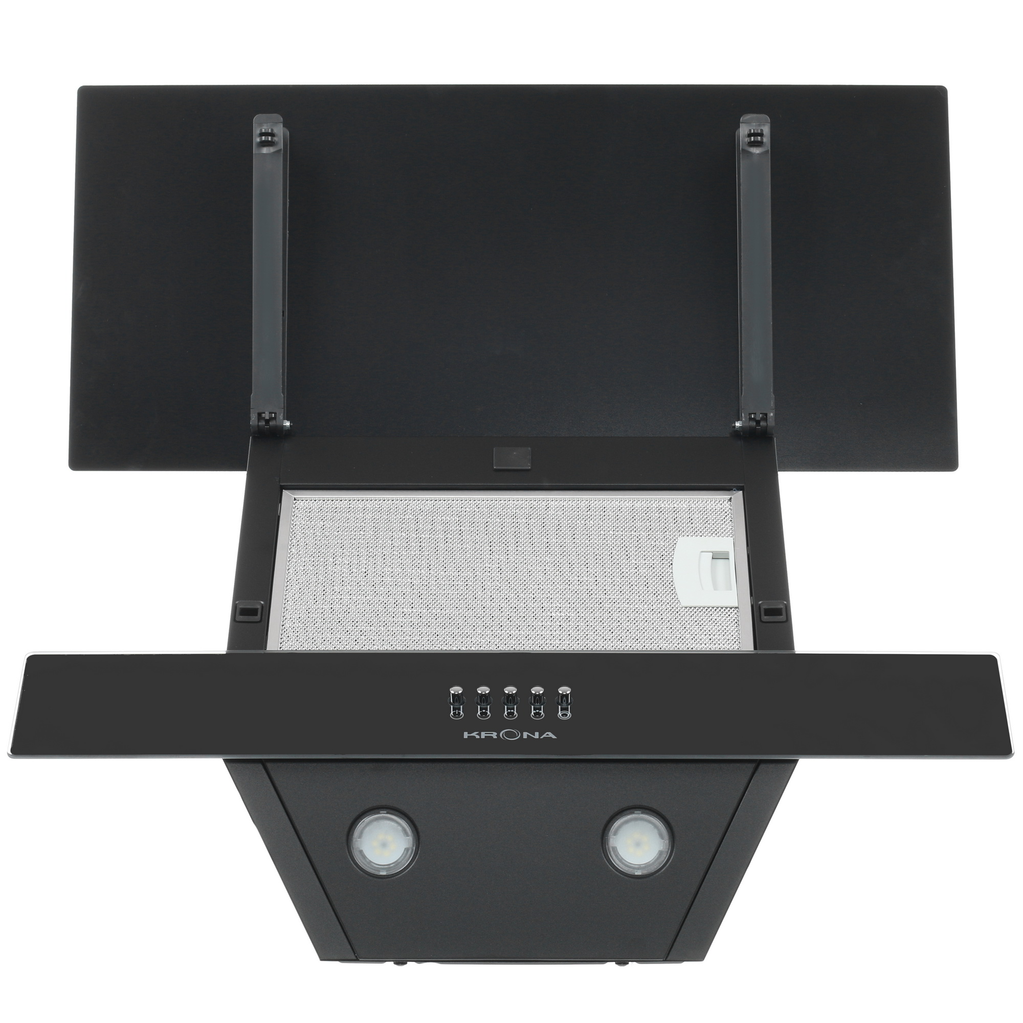 1611856 Вытяжка наклонная KRONA ERICA 600 black PB черный/черный STDN-0111585 - Вид №7