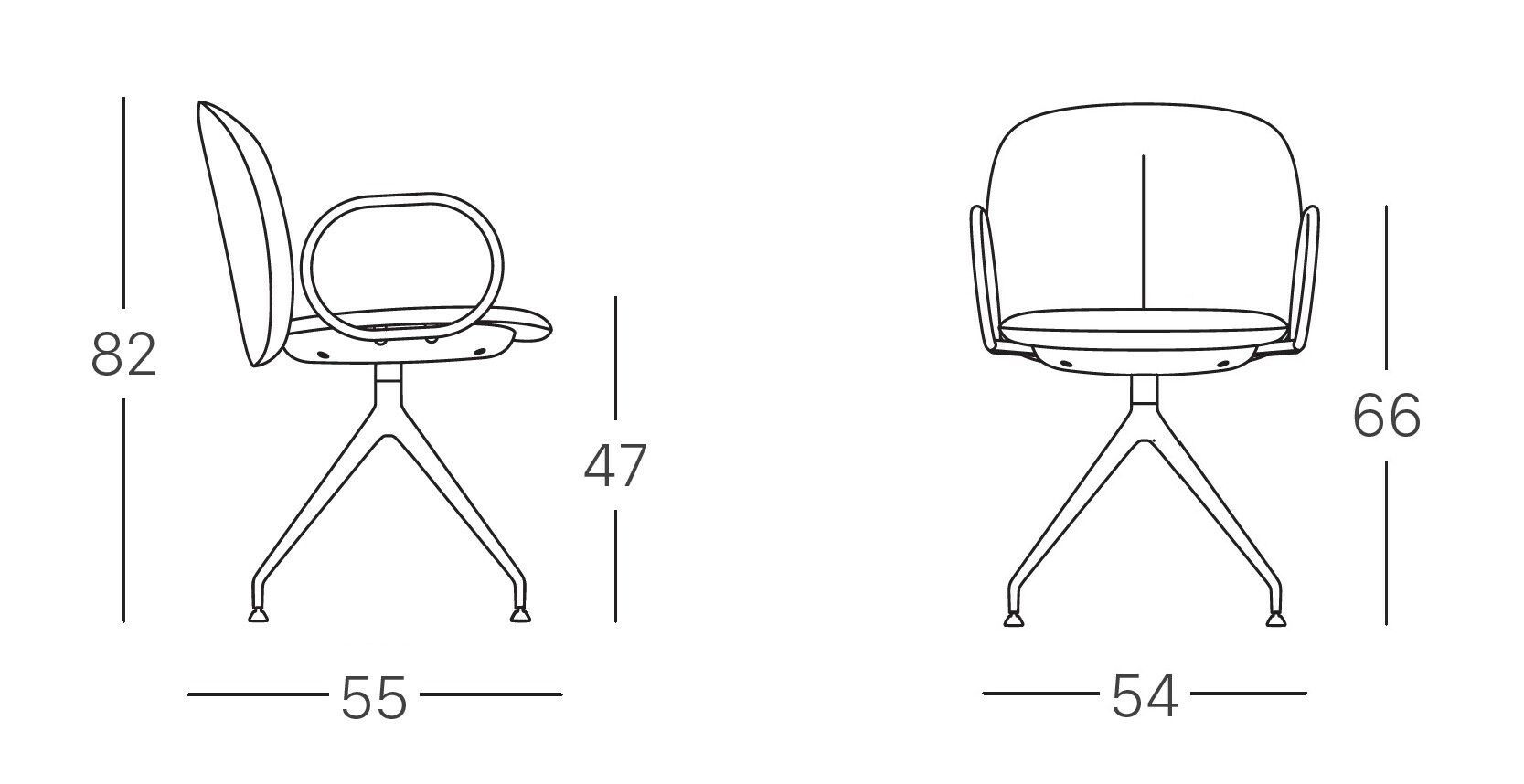 Поворотный стул на тканевом насесте S-CAB Mentha ARCH-00020274 - Вид №2