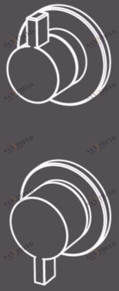 Radomonte Смеситель для душа из нержавеющей стали на 2 отверстия с переключателем Toox Txq5