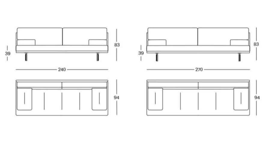 Ткань диван Zanotta Милан ARCH-00048092 - Вид №3