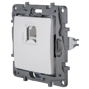 Розетка компьютерная Jung EcoProfi цвет белый