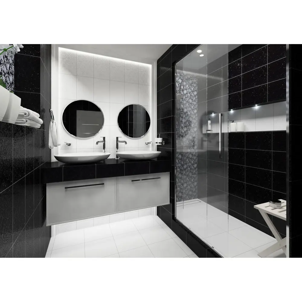 Декор «Аджанта цветы» 20х30 см цвет чёрный 17126371 STLM-2063343 Kerama Marazzi  - Вид №5