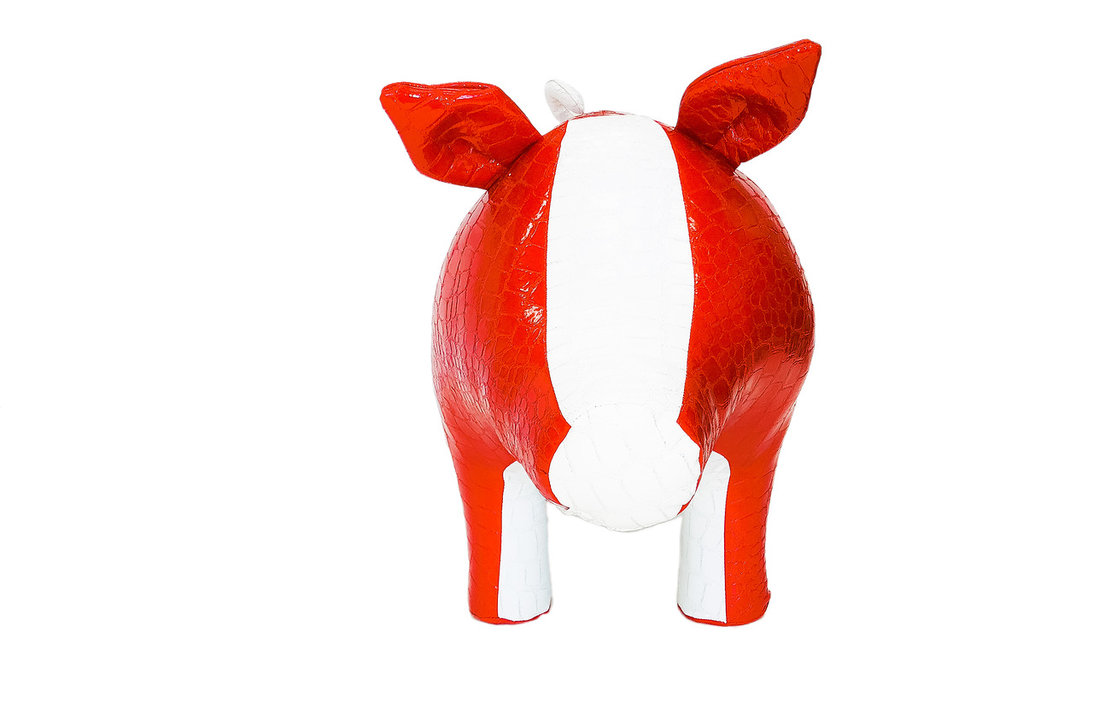 Пуф "Кабан Спартак" красный с белым EUROSON ФУТБОЛЬНАЯ 131589 Красный  - Вид №1