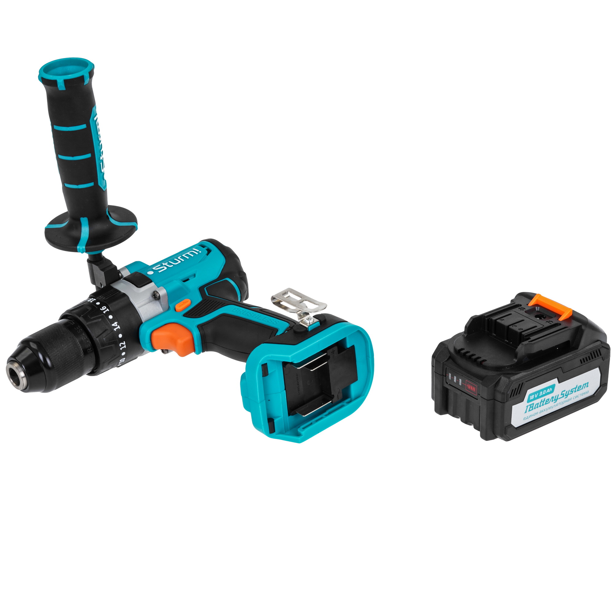Дрель-шуруповерт Sturm! CD2080I 1BatterySystem 18V 9127183 STDN-0141488 - Вид №5