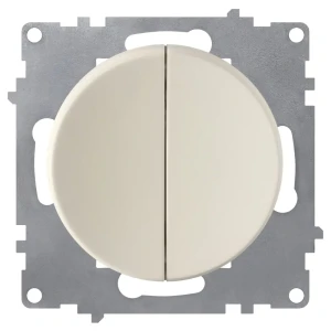Выключатель встраиваемый Onekey Florence 2 клавиши, цвет бежевый