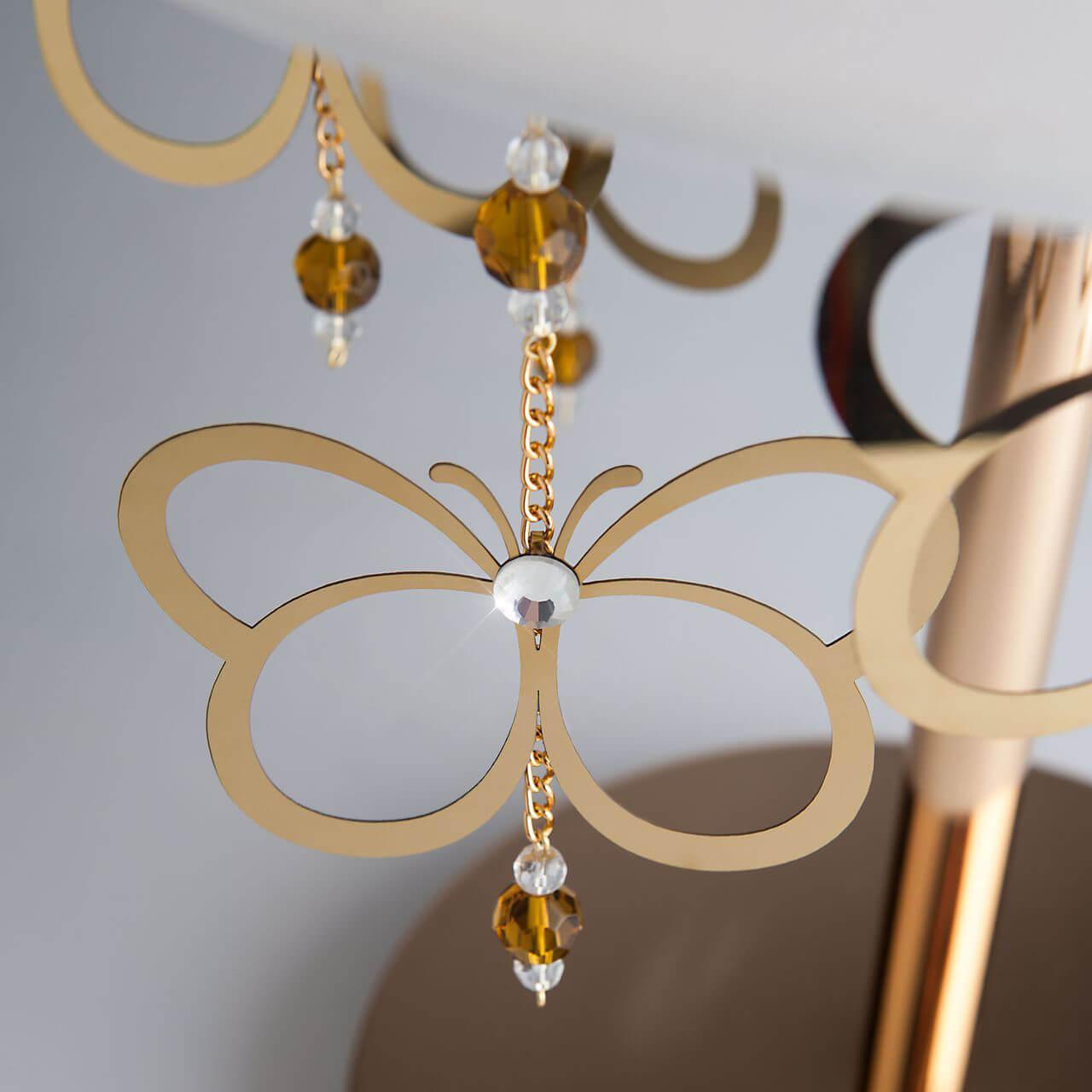 Лампа настольная белая с серебристым Bogates 01095/1 BOGATES PAPILLON 00-3907260 Белый;серебро - Вид №3