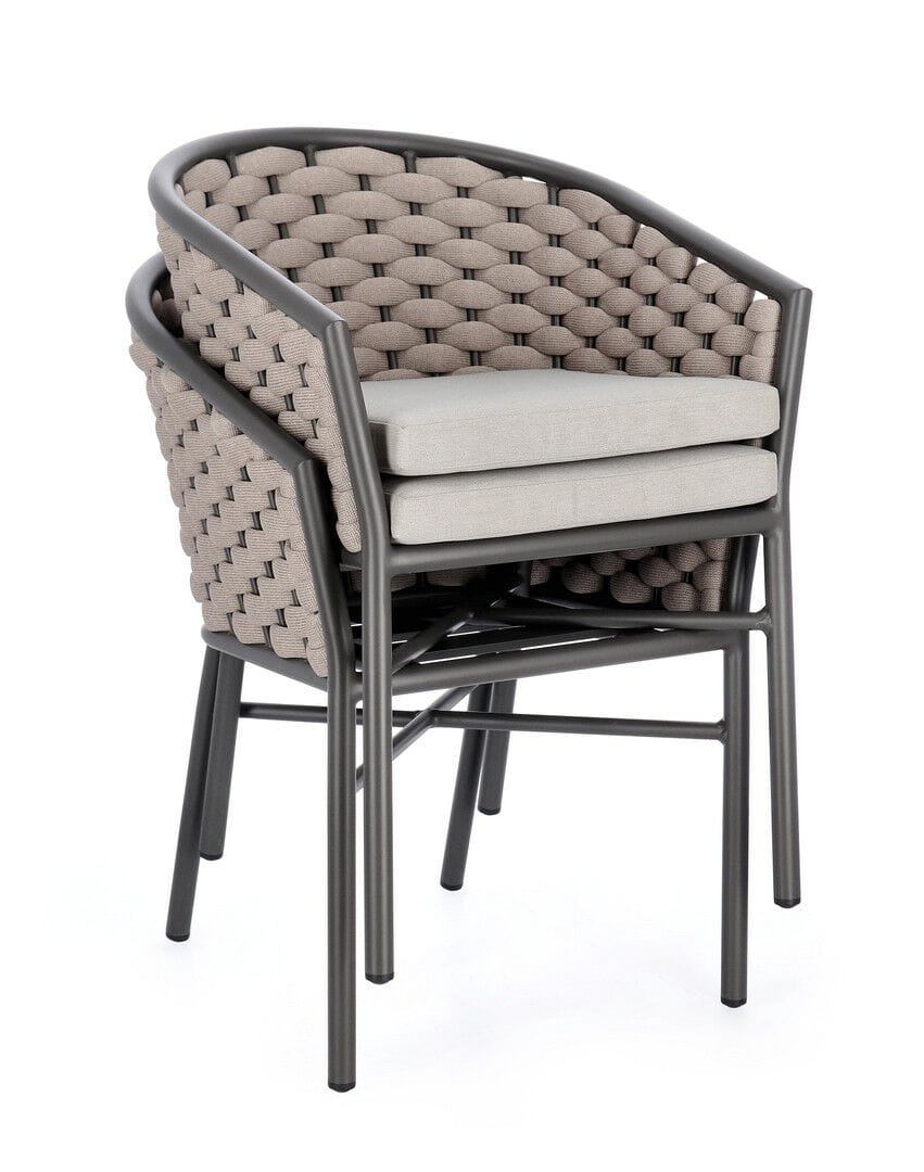 Веревочный штабелируемый садовый стул с подлокотниками BIZZOTTO MARGALIDA ARCH-00005680 - Вид №13