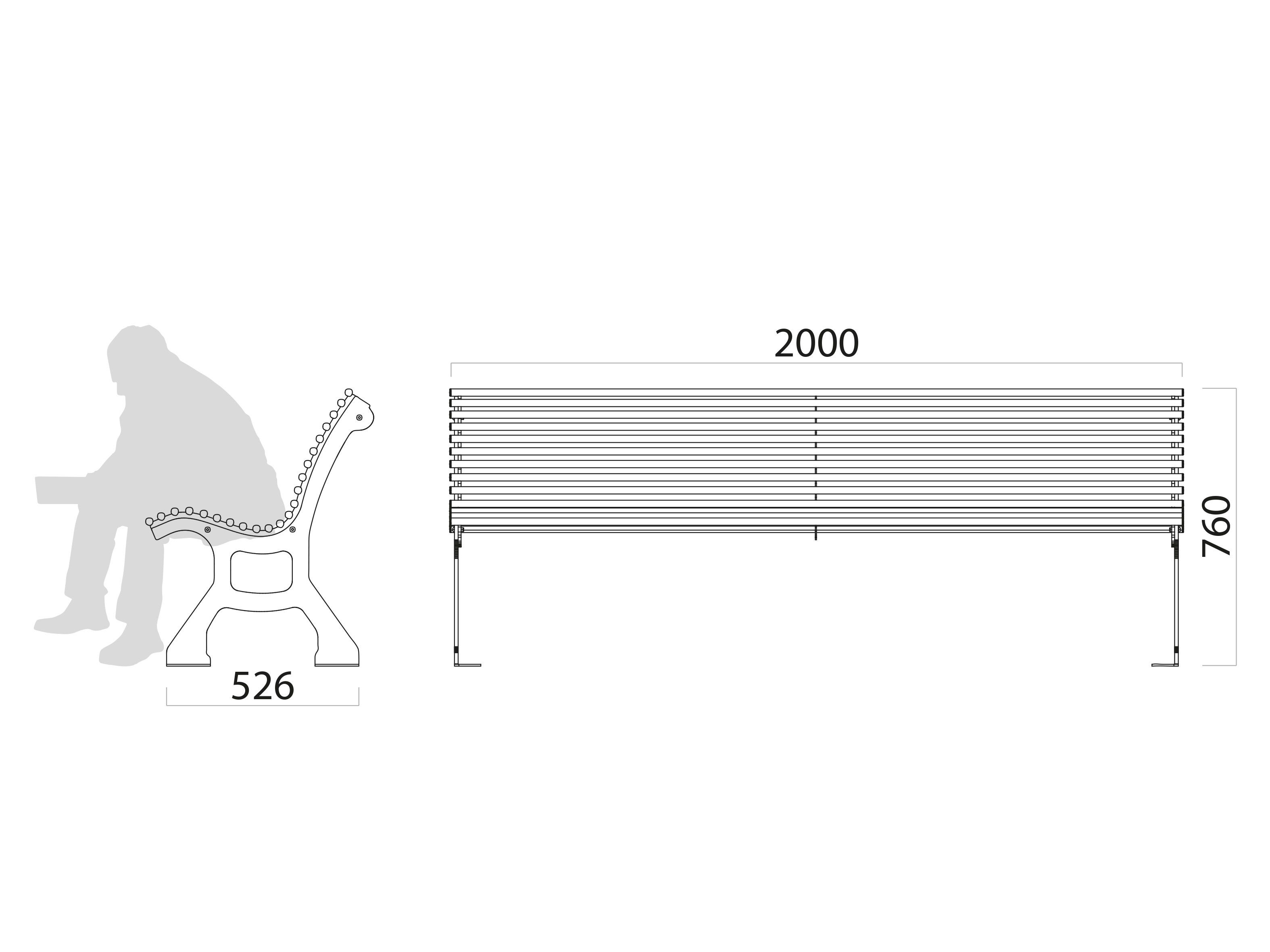 Скамья со спинкой Lazzari Геркуланум ARCH-00078447 - Вид №2