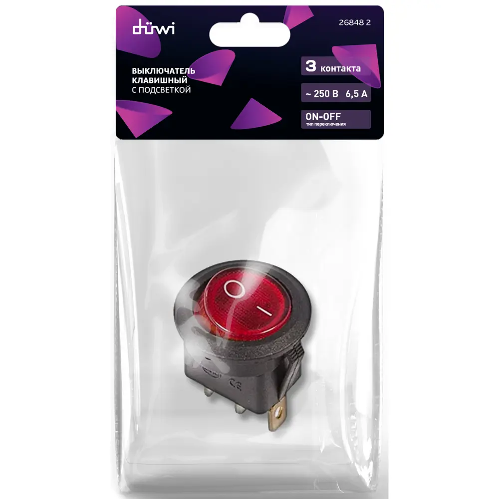 Выключатель Duwi RWB-214 с подсветкой STLM-2178599 - Вид №1