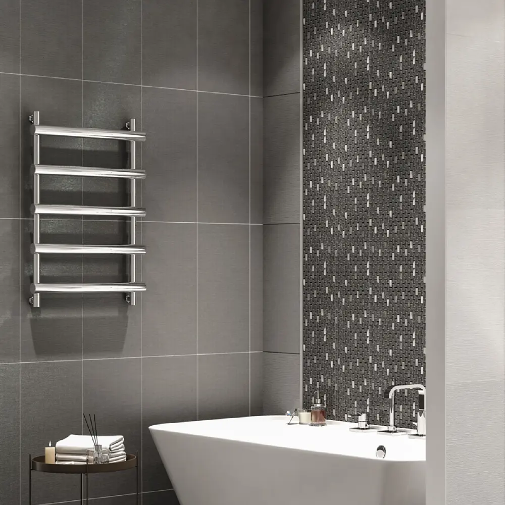 Плитка настенная Azori Devore 31.5x63 см 1.59 м² текстиль цвет серый 82604097 STLM-2001920