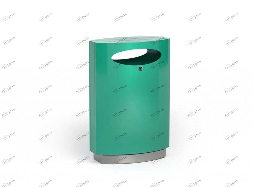 VESTRE Урна из оцинкованной стали с крышкой для улицы Urban sun-id-1420351