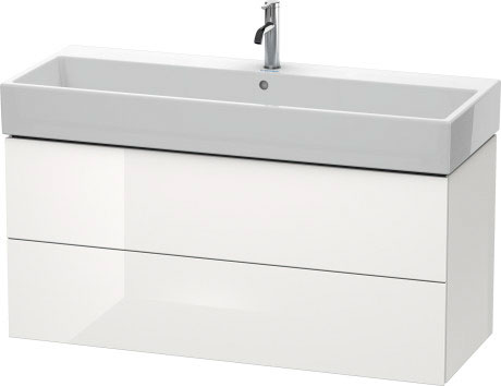 LC627909090 L-Cube Тумбочка подвесная Фланелево-серый шелковисто-матовый лак Duravit - Вид №2