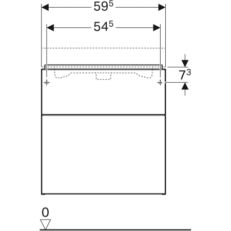 841392000 Шкафчик для раковины Geberit iCon, с двумя выдвижными ящиками Geberit  - Вид №22