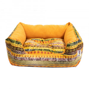 ПР0057003 Лежак для животных Ethnics 52x41х10см оранжевый Foxie