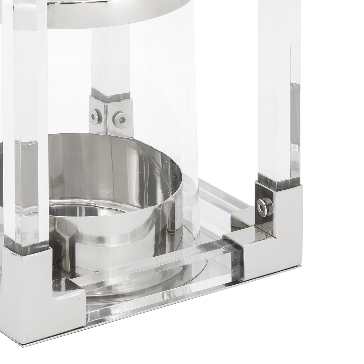 300196-02 ABHIKA ФОНАРЬ LUCY SM SILVER  - Вид №1