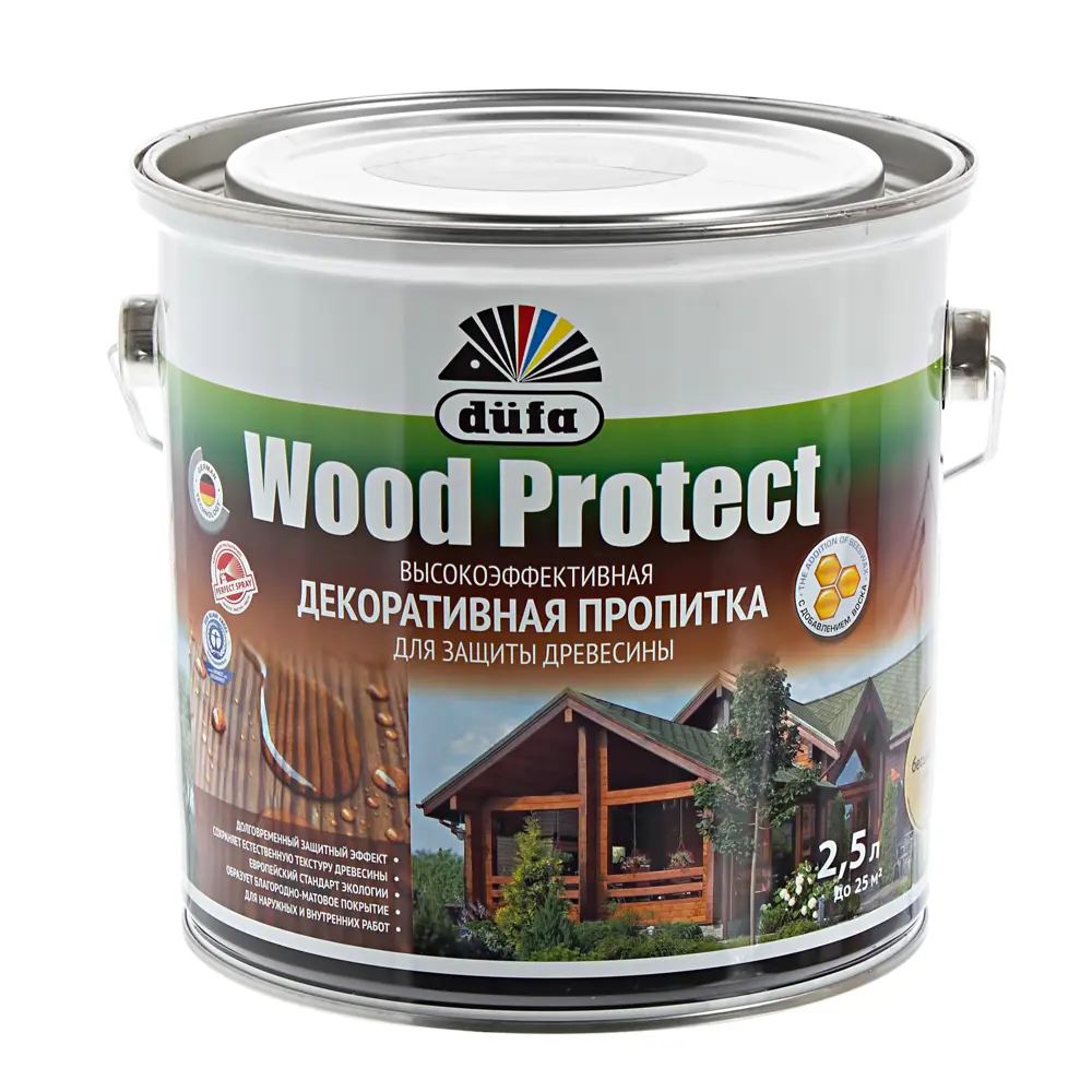 Dufa Wood Protect - антисептик для дерева с колеровкой 2.5 л 14724333 STLM-0005066 - Вид №1