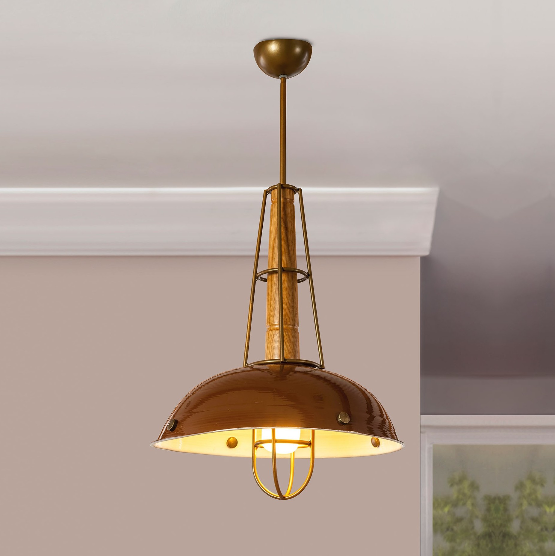 Люстра подростковая металлическая Royal CILEK ROYAL 00-3832371 Коричневый Santreyd - Вид №1