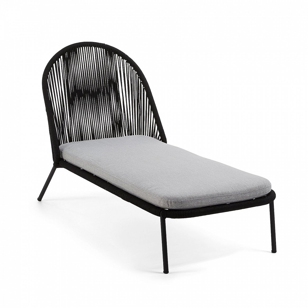 Шезлонг с металлическими ножками черный Stad от La Forma LA FORMA STAD 00-3864634 Черный  - Вид №1