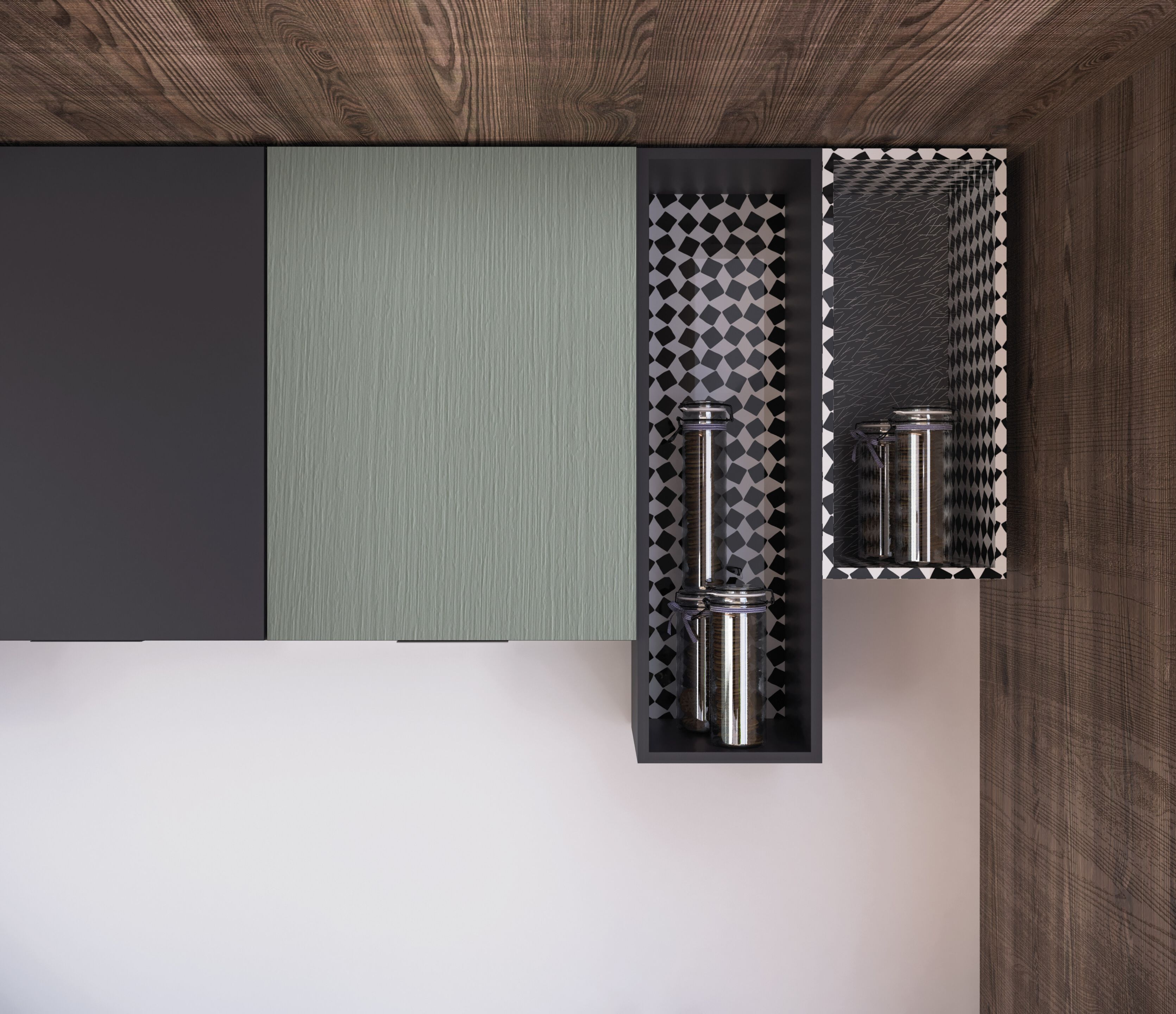 Встроенная кухня с ручками De Rosso For_Me ARCH-00085322 - Вид №1