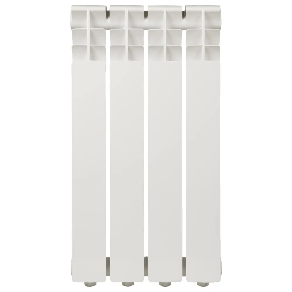 Радиатор Monlan 500/80 4 секции боковое подключение алюминий белый STLM-2017469