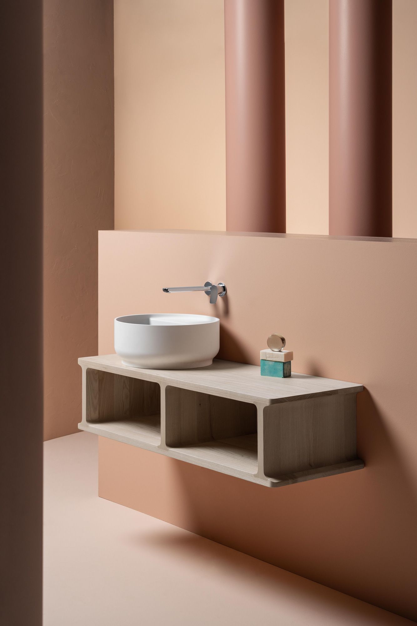 Одиночный подвесной умывальник из ясеня Zucchetti Beam ARCH-00035755 - Вид №1