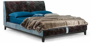 Borzalino Двуспальная кровать из ткани с мягким изголовьем Greg