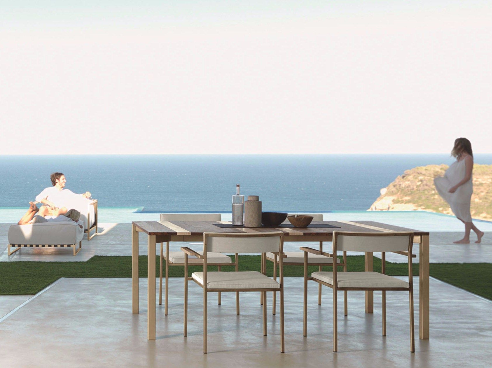 Деревянный прямоугольный садовый стол Talenti Casilda ARCH-00140868 - Вид №3