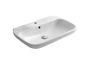 Керамическая раковина с одной столешницей