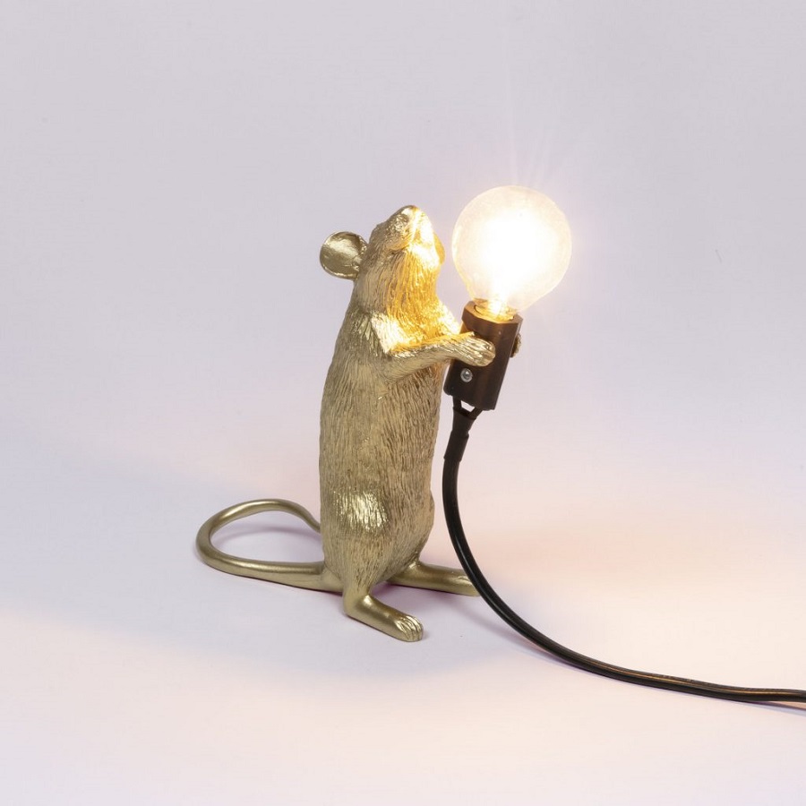 Светильник настольный Mouse Lamp Step, золотой Seletti 14948GLD - Вид №2