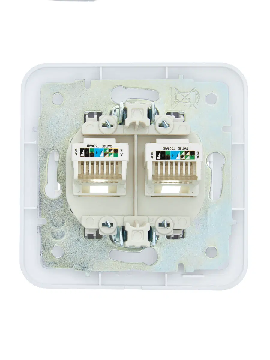 ASTI Розетка компьютерная двойная белая LEZARD 7081-0202-141 - Вид №2