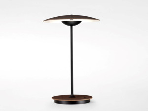 Светодиодная настольная лампа с батарейным питанием из алюминия и дерева