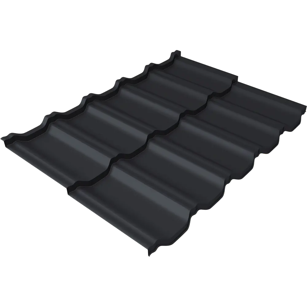 Металлочерепица квинта Uno 0.5 Satin RAL 7024 1210x720 мм серый 82146048 STLM-2136597 Grand Line  - Вид №2