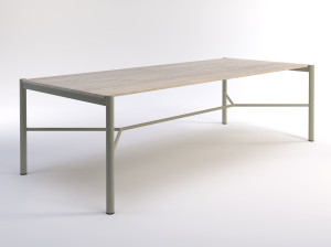 Прямоугольный каменный обеденный стол