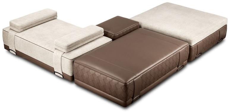 Poltrona Frau Квадратный пуф из ткани и кожи La collezione - mobili e complementi sun-id-1486823 - Вид №4