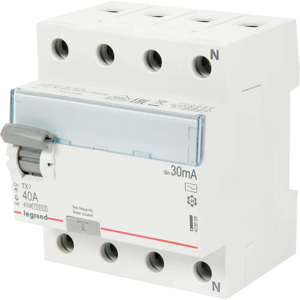 УЗО Legrand TX3 3P N 40 A 30 мА 10 кА AC 403009 10307364 STLM-2106403 