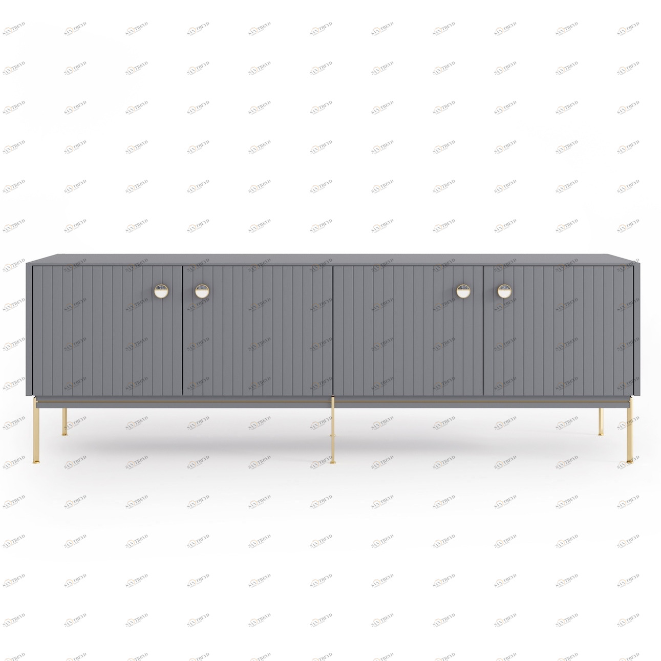 Тумба под телевизор серая 180х60 см Mio BRAGIN DESIGN LIVING 00-3974672 Серый